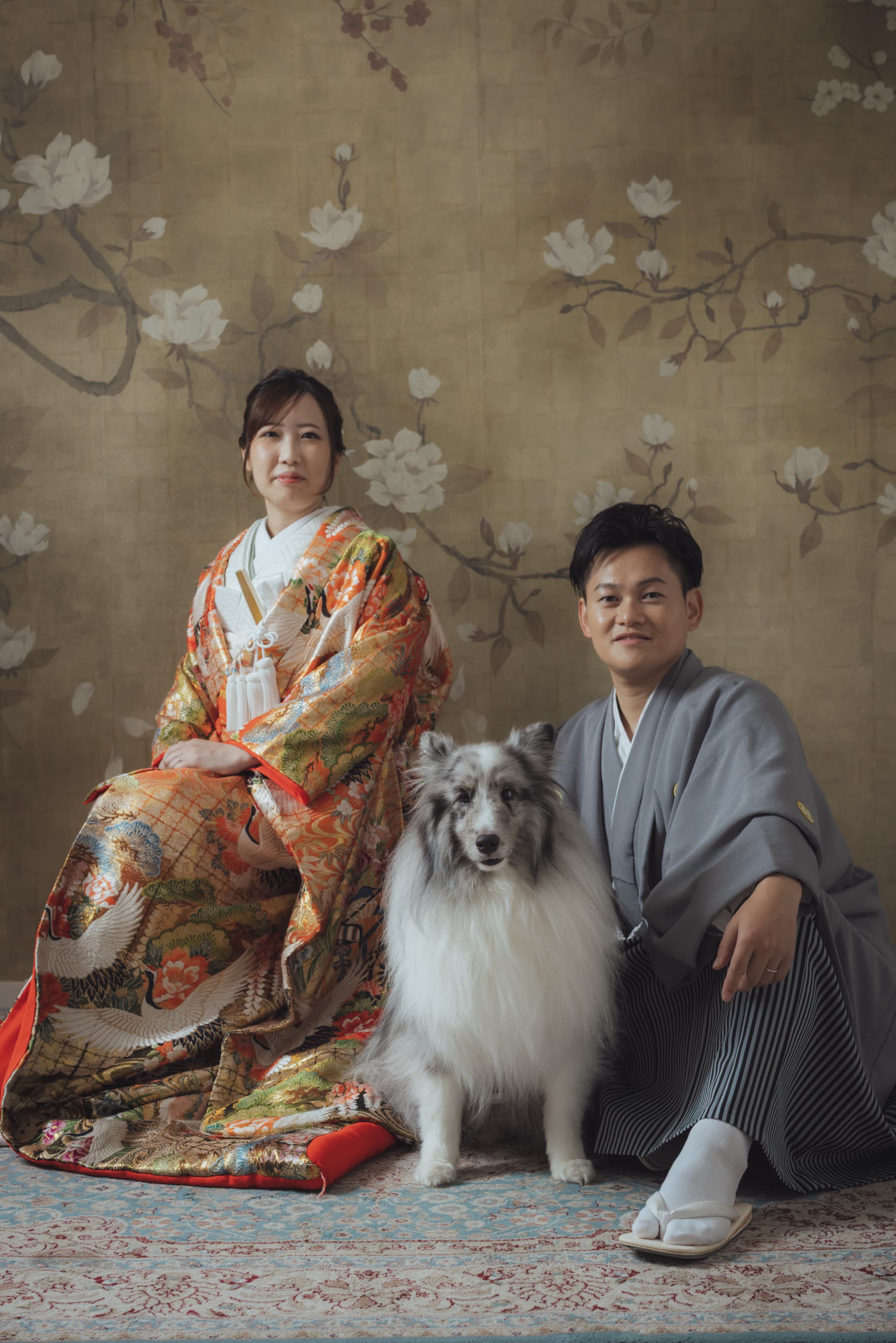 愛犬も主役！の和装フォトウェディング